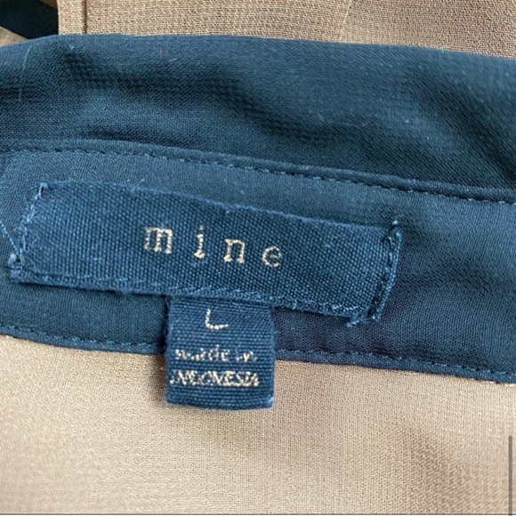 mine Semi-sheer Shirt Brown Black Size L - Picture 3 of 7